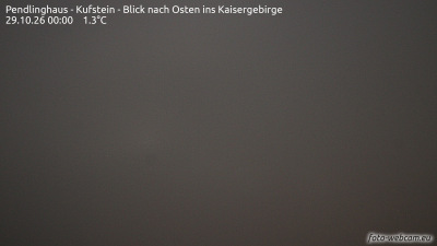 Aktuelles Webcambild: Pendlinghaus - Kufstein - Blick nach Osten ins Kaisergebirge