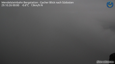 Aktuelles Webcambild: Wendelsteinbahn Bergstation - Gacher Blick nach Südosten