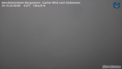 Aktuelles Webcambild: Wendelsteinbahn Bergstation - Gacher Blick nach Südwesten